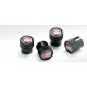BOUCHONS DE VALVES AVEC LOGO FIAT (NOIR)