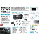 Kit radar & vidéo de recul avec écran rétroviseur LED 7