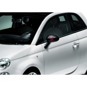 COQUES DE RETROVISEURS FIAT 500 "PAPILLON" (BORDEAUX)