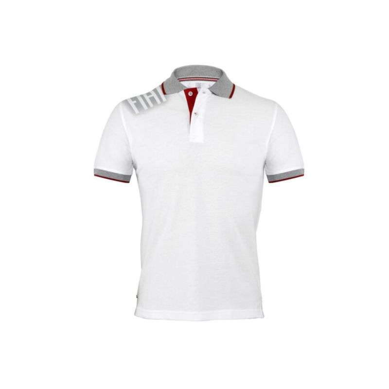 polo blanc homme Fiat taille L